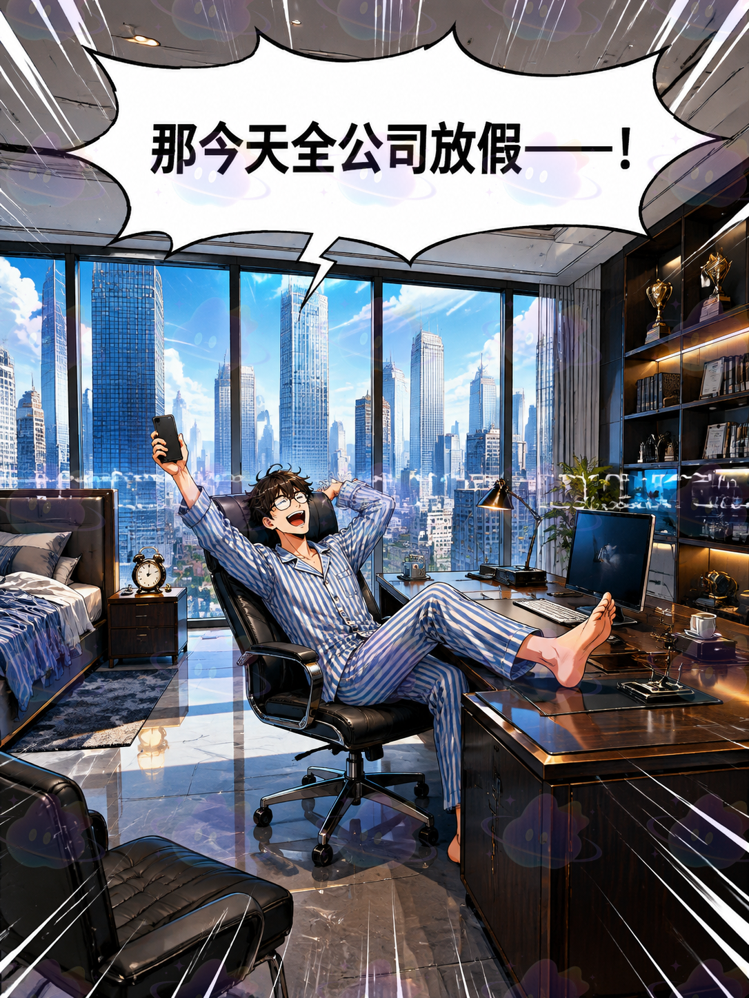 那今天全公司放假——!