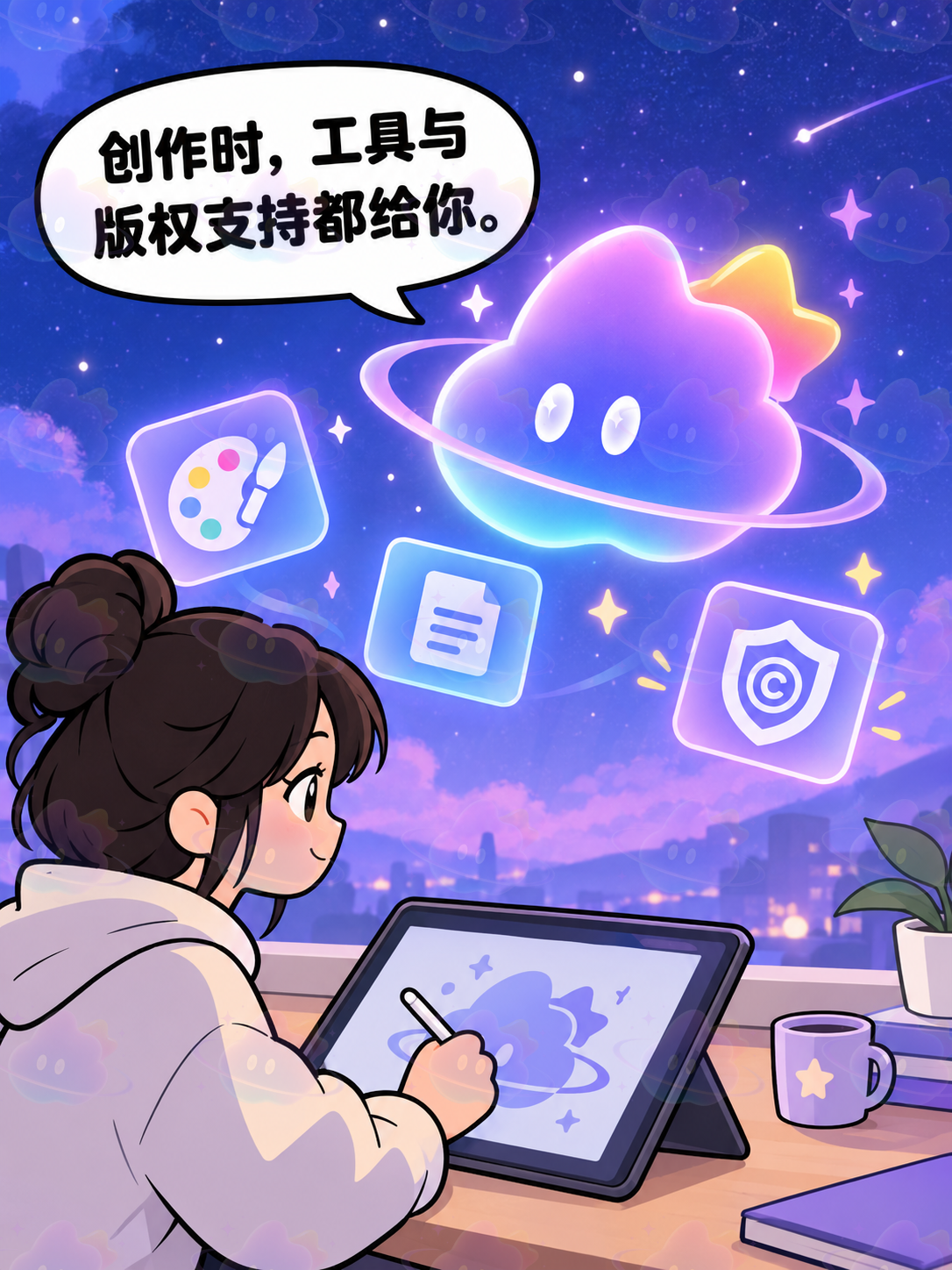 创作时，工具与版权支持都给你。