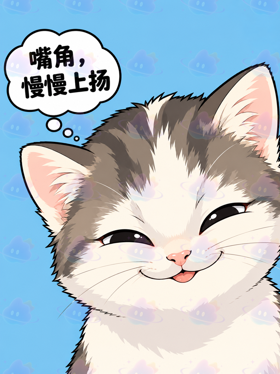嘴角，慢慢上扬