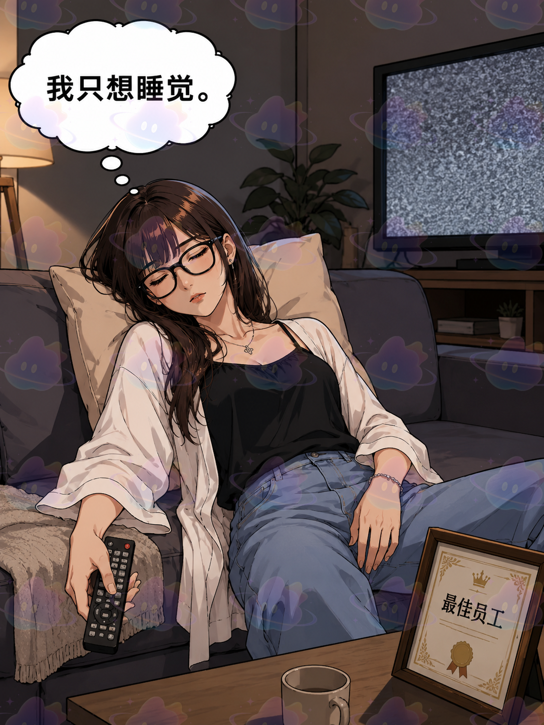 我只想睡觉。