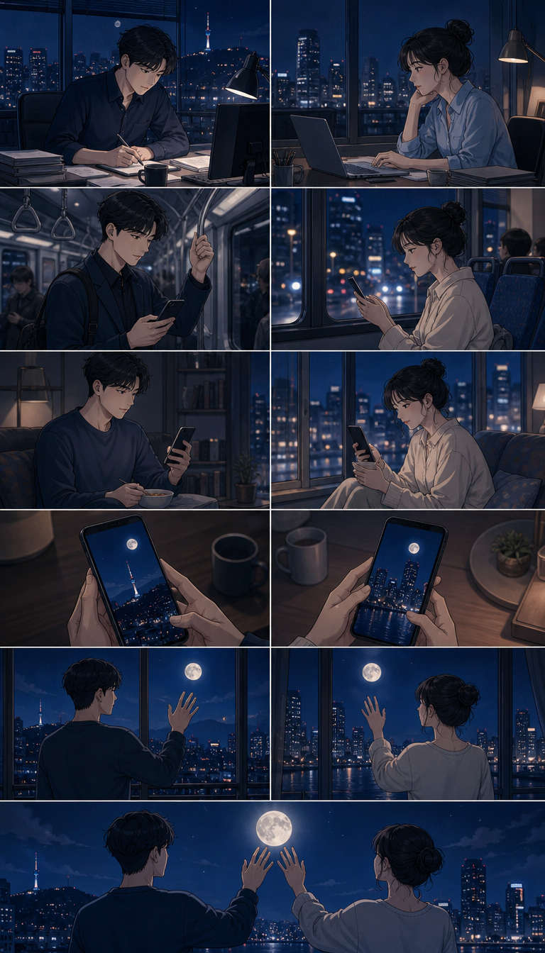 我们看的同一轮月亮