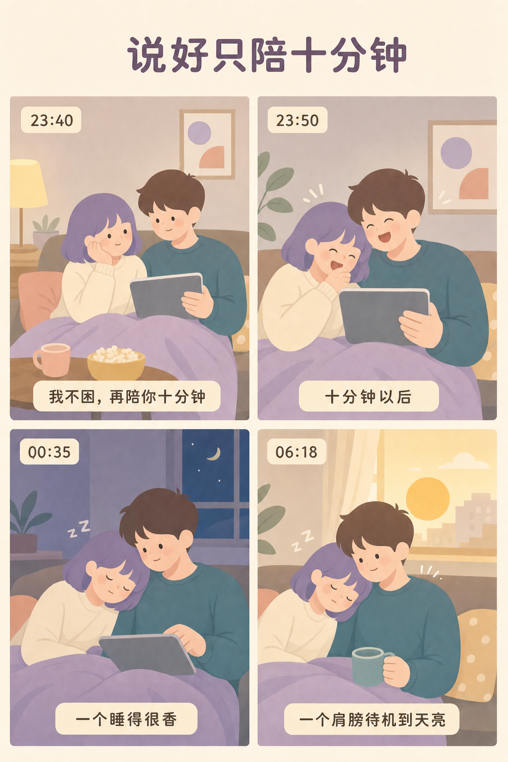 说好只陪十分钟