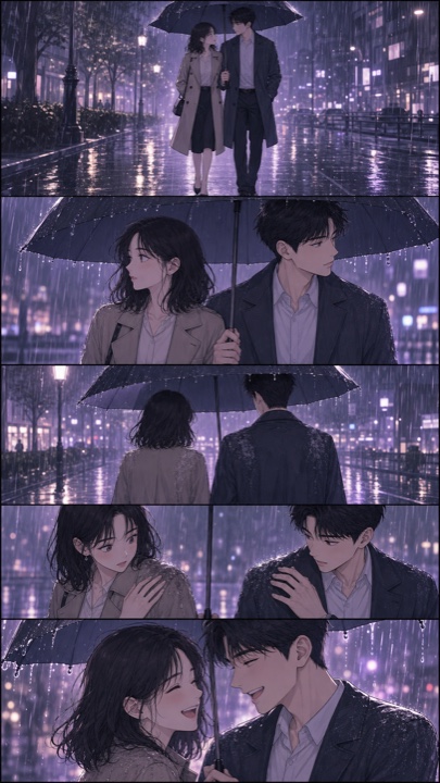 雨伞总会偏向你