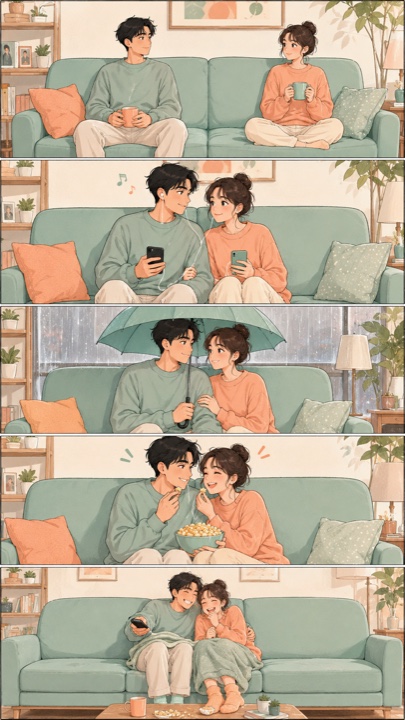 友情的最高等级，是挤在一起