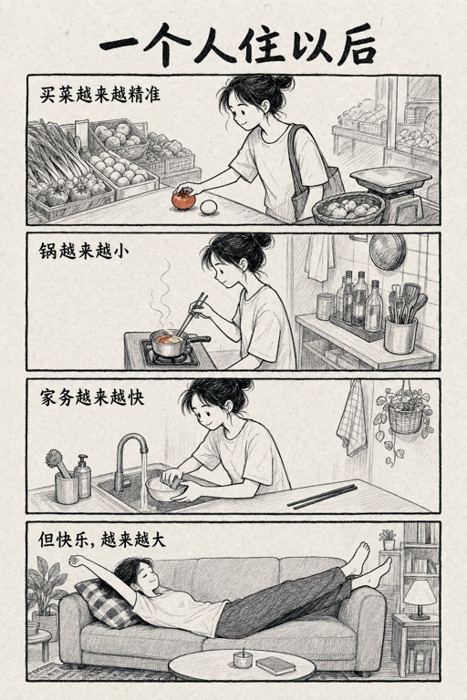 一个人住以后