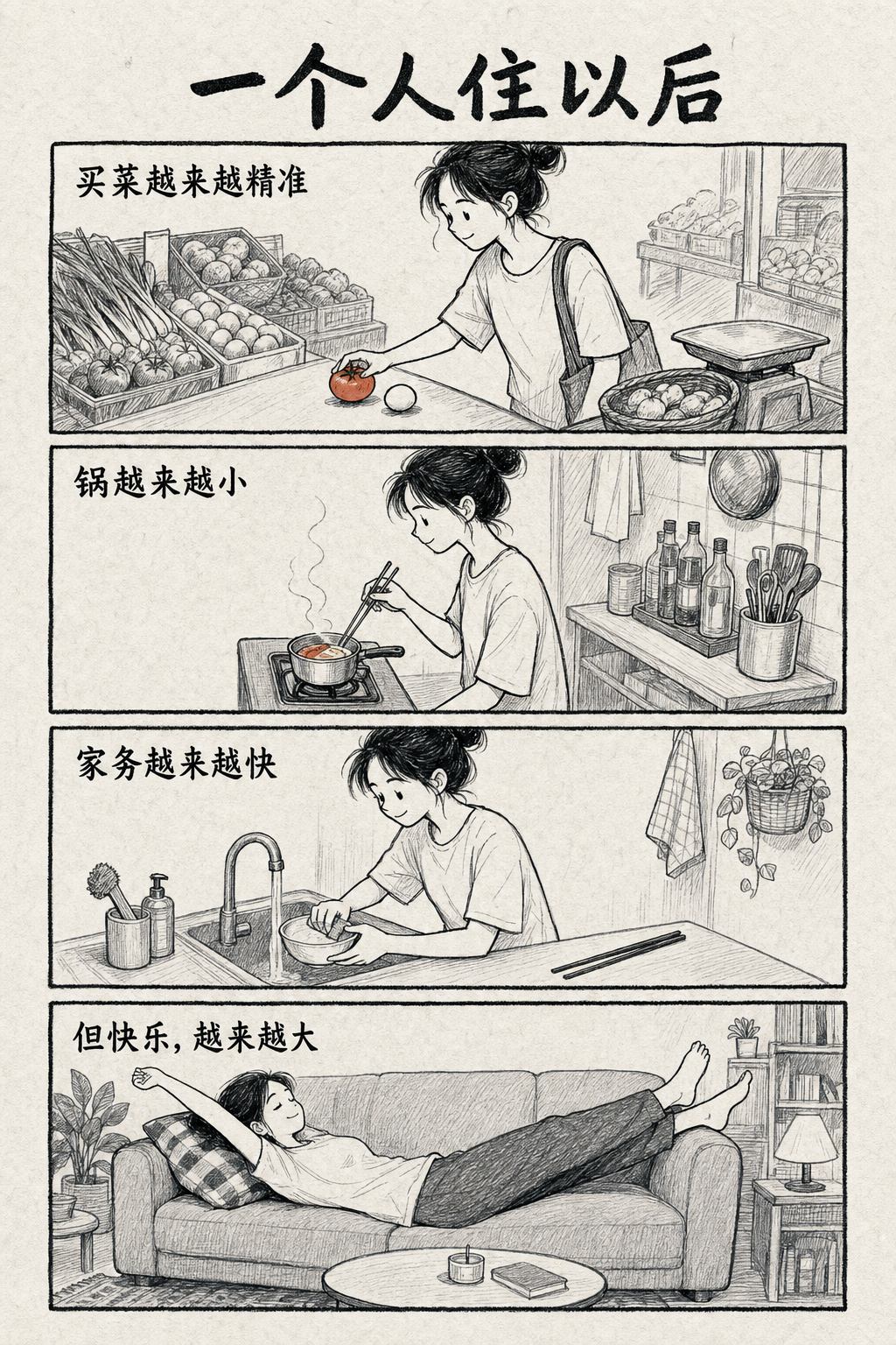 一个人住以后