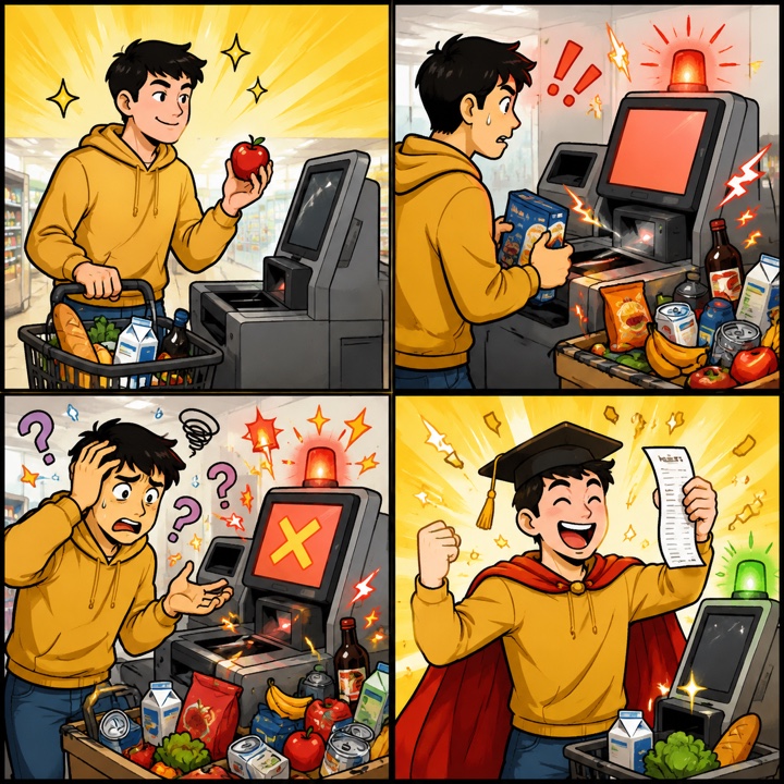自助结账的成人考试